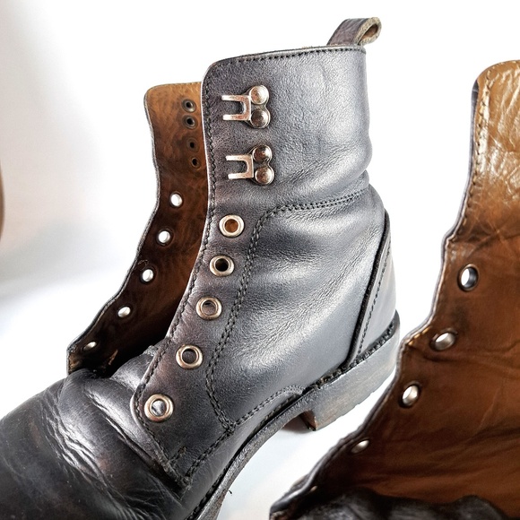 John Fluevog Living Black Casual Lace-Up Boot Size Women 7 / Men 5 - Picture 8 of 14